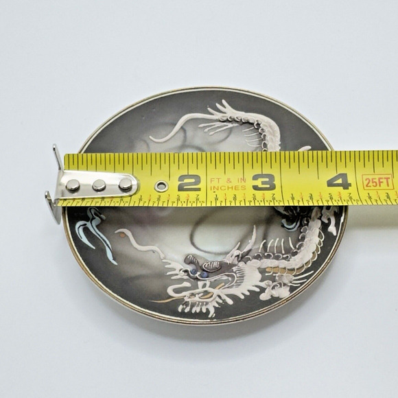 Vintage Geisha Lithophane Dragonware Small Teacup & Saucer Moriage Black Japan - Picture 16 of 16